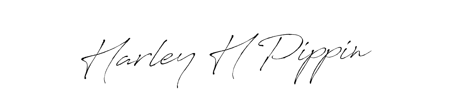 How to make Harley H Pippin name signature. Use Antro_Vectra style for creating short signs online. This is the latest handwritten sign. Harley H Pippin signature style 6 images and pictures png