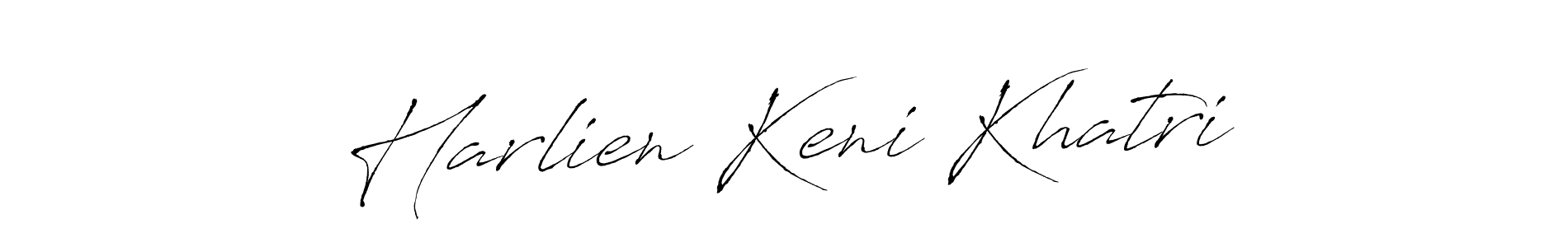 You should practise on your own different ways (Antro_Vectra) to write your name (Harlien Keni Khatri) in signature. don't let someone else do it for you. Harlien Keni Khatri signature style 6 images and pictures png