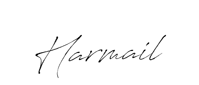 Use a signature maker to create a handwritten signature online. With this signature software, you can design (Antro_Vectra) your own signature for name Harmail. Harmail signature style 6 images and pictures png