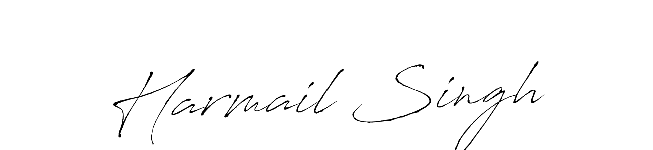 The best way (Antro_Vectra) to make a short signature is to pick only two or three words in your name. The name Harmail Singh include a total of six letters. For converting this name. Harmail Singh signature style 6 images and pictures png