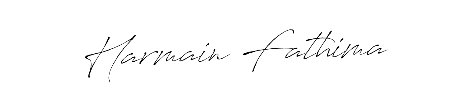 The best way (Antro_Vectra) to make a short signature is to pick only two or three words in your name. The name Harmain Fathima include a total of six letters. For converting this name. Harmain Fathima signature style 6 images and pictures png