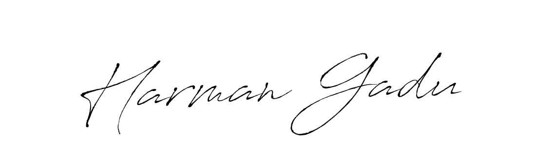 Also we have Harman Gadu name is the best signature style. Create professional handwritten signature collection using Antro_Vectra autograph style. Harman Gadu signature style 6 images and pictures png