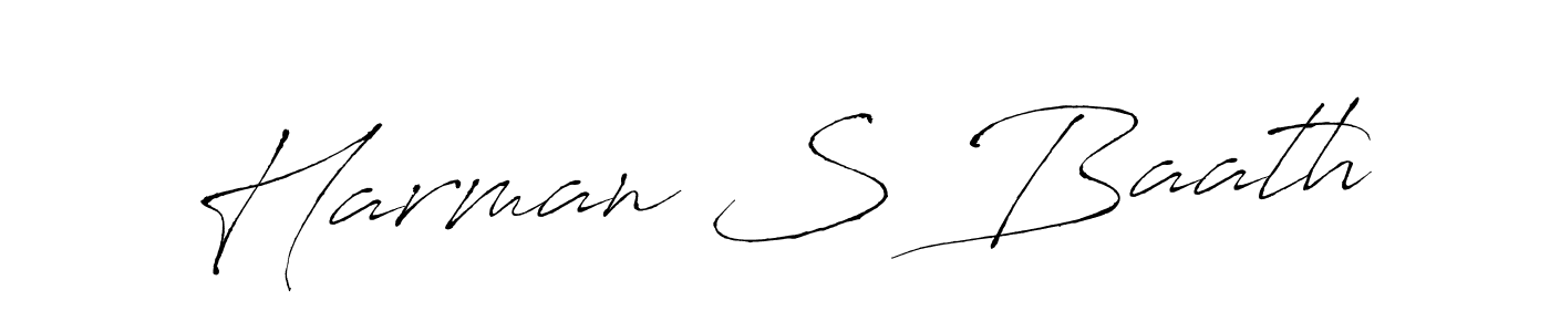 Harman S Baath stylish signature style. Best Handwritten Sign (Antro_Vectra) for my name. Handwritten Signature Collection Ideas for my name Harman S Baath. Harman S Baath signature style 6 images and pictures png