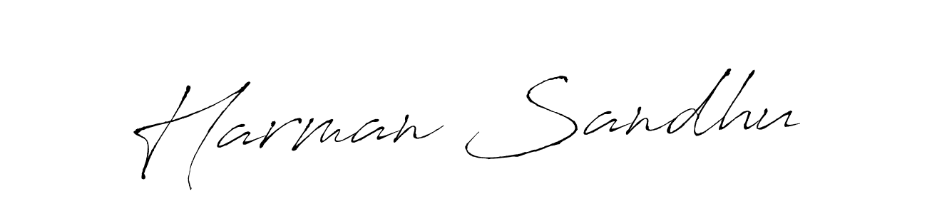 Harman Sandhu stylish signature style. Best Handwritten Sign (Antro_Vectra) for my name. Handwritten Signature Collection Ideas for my name Harman Sandhu. Harman Sandhu signature style 6 images and pictures png