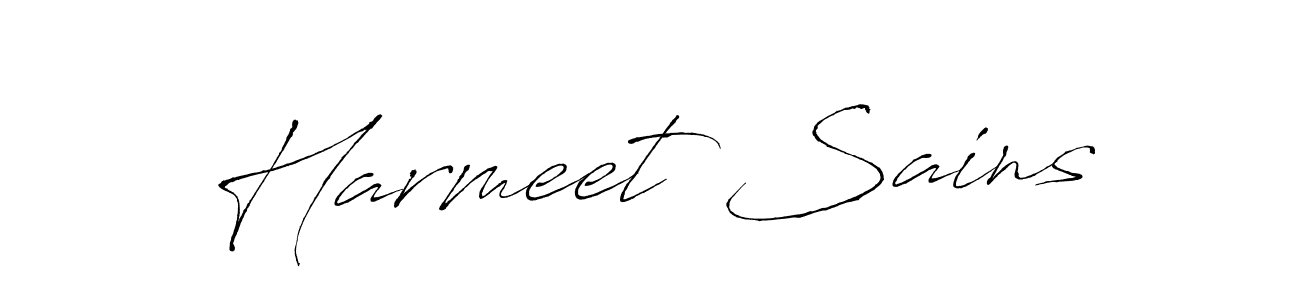 Design your own signature with our free online signature maker. With this signature software, you can create a handwritten (Antro_Vectra) signature for name Harmeet Sains. Harmeet Sains signature style 6 images and pictures png