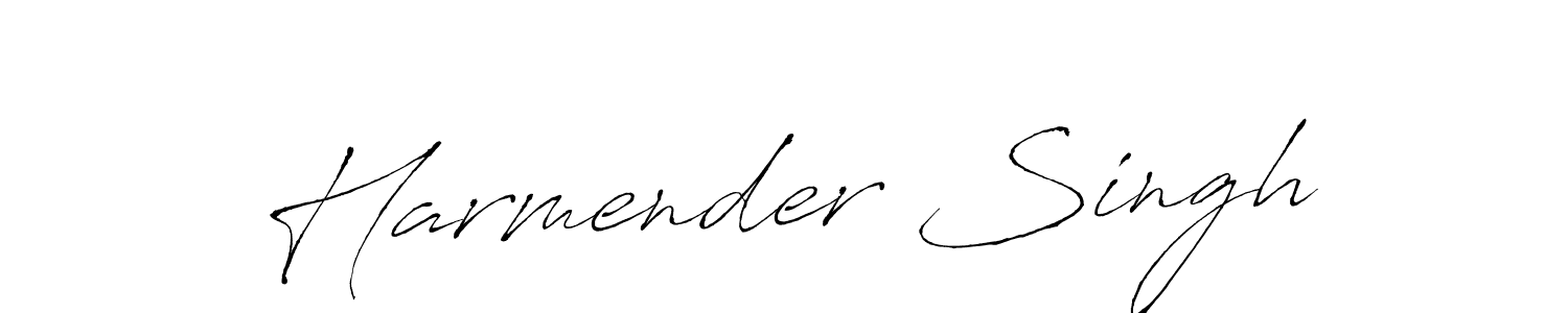 Make a beautiful signature design for name Harmender Singh. With this signature (Antro_Vectra) style, you can create a handwritten signature for free. Harmender Singh signature style 6 images and pictures png