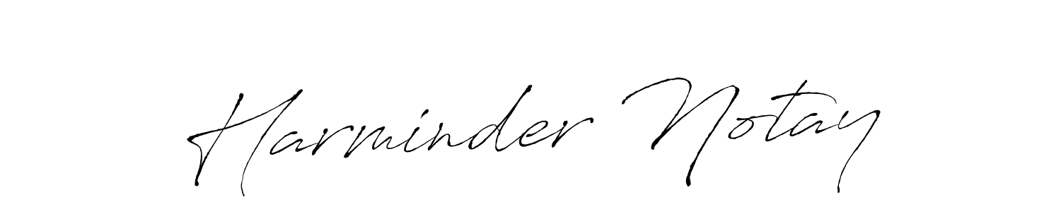 Make a beautiful signature design for name Harminder Notay. With this signature (Antro_Vectra) style, you can create a handwritten signature for free. Harminder Notay signature style 6 images and pictures png