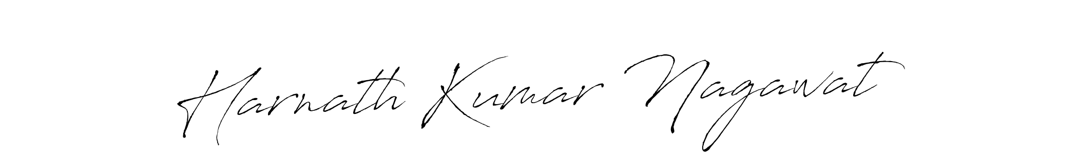 How to make Harnath Kumar Nagawat signature? Antro_Vectra is a professional autograph style. Create handwritten signature for Harnath Kumar Nagawat name. Harnath Kumar Nagawat signature style 6 images and pictures png