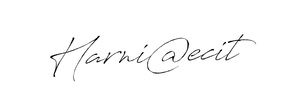 Design your own signature with our free online signature maker. With this signature software, you can create a handwritten (Antro_Vectra) signature for name Harni@ecit. Harni@ecit signature style 6 images and pictures png