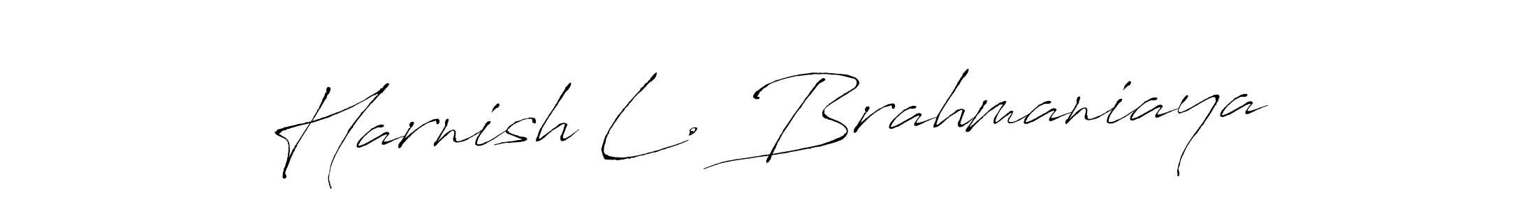 Similarly Antro_Vectra is the best handwritten signature design. Signature creator online .You can use it as an online autograph creator for name Harnish L. Brahmaniaya. Harnish L. Brahmaniaya signature style 6 images and pictures png