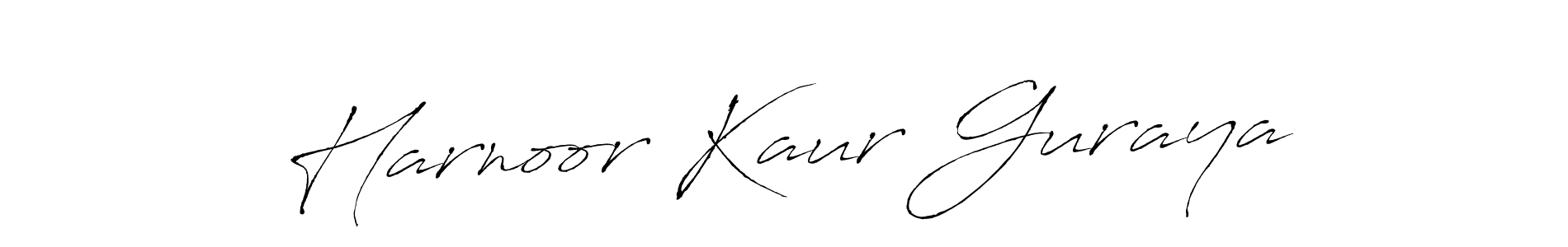 You should practise on your own different ways (Antro_Vectra) to write your name (Harnoor Kaur Guraya) in signature. don't let someone else do it for you. Harnoor Kaur Guraya signature style 6 images and pictures png