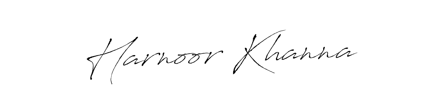 Design your own signature with our free online signature maker. With this signature software, you can create a handwritten (Antro_Vectra) signature for name Harnoor Khanna. Harnoor Khanna signature style 6 images and pictures png