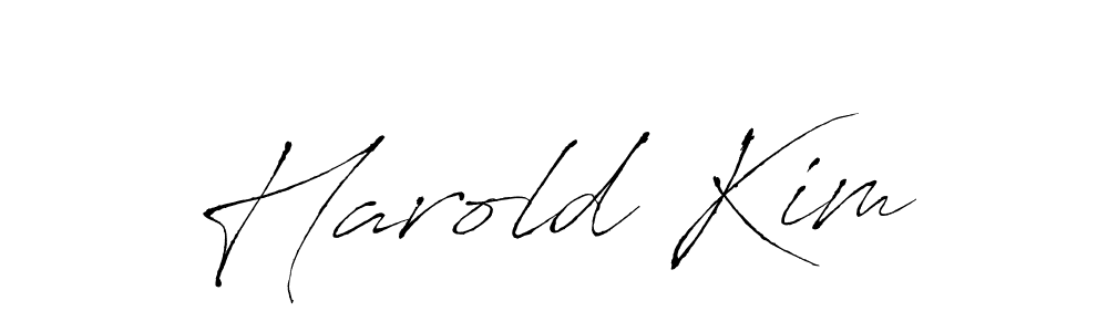 Harold Kim stylish signature style. Best Handwritten Sign (Antro_Vectra) for my name. Handwritten Signature Collection Ideas for my name Harold Kim. Harold Kim signature style 6 images and pictures png