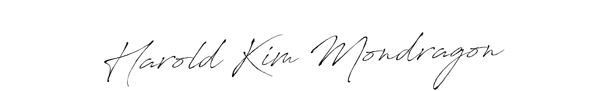 Make a beautiful signature design for name Harold Kim Mondragon. With this signature (Antro_Vectra) style, you can create a handwritten signature for free. Harold Kim Mondragon signature style 6 images and pictures png