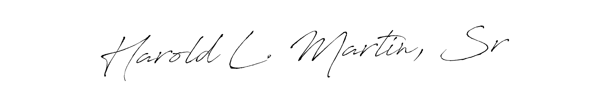 How to make Harold L. Martin, Sr name signature. Use Antro_Vectra style for creating short signs online. This is the latest handwritten sign. Harold L. Martin, Sr signature style 6 images and pictures png