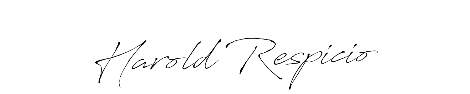 Make a beautiful signature design for name Harold Respicio. With this signature (Antro_Vectra) style, you can create a handwritten signature for free. Harold Respicio signature style 6 images and pictures png