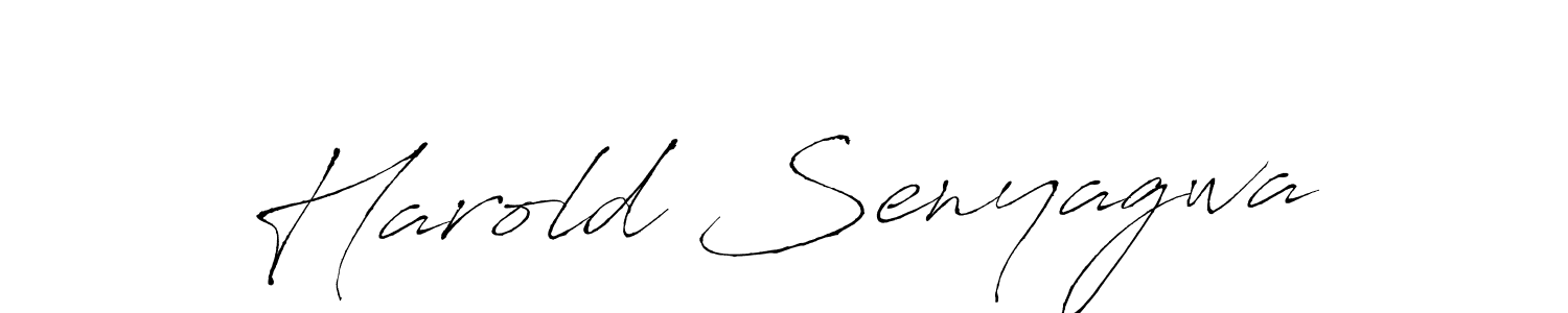 Make a beautiful signature design for name Harold Senyagwa. With this signature (Antro_Vectra) style, you can create a handwritten signature for free. Harold Senyagwa signature style 6 images and pictures png