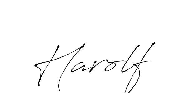 Design your own signature with our free online signature maker. With this signature software, you can create a handwritten (Antro_Vectra) signature for name Harolf. Harolf signature style 6 images and pictures png