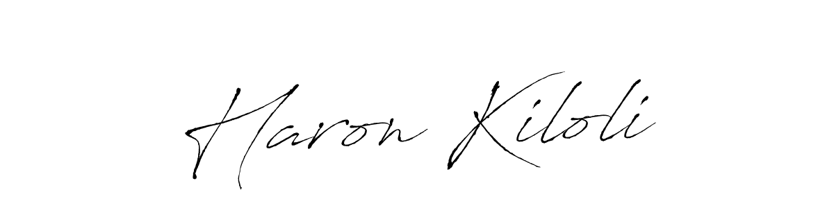Create a beautiful signature design for name Haron Kiloli. With this signature (Antro_Vectra) fonts, you can make a handwritten signature for free. Haron Kiloli signature style 6 images and pictures png