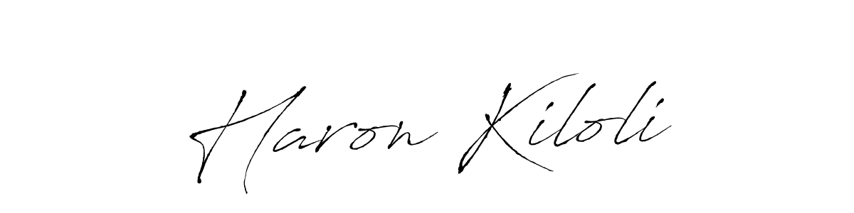 Haron Kiloli stylish signature style. Best Handwritten Sign (Antro_Vectra) for my name. Handwritten Signature Collection Ideas for my name Haron Kiloli. Haron Kiloli signature style 6 images and pictures png