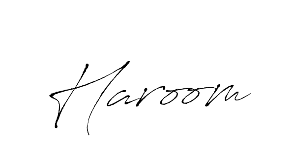 Create a beautiful signature design for name Haroom. With this signature (Antro_Vectra) fonts, you can make a handwritten signature for free. Haroom signature style 6 images and pictures png