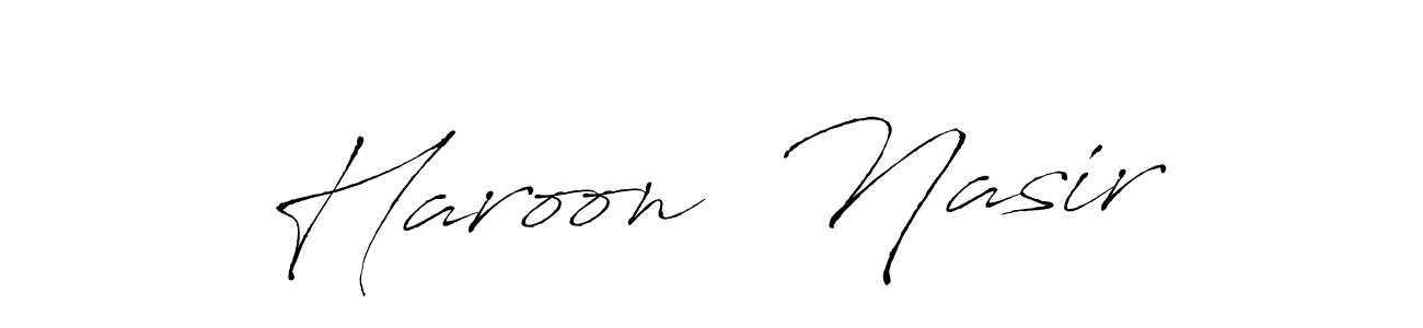 Create a beautiful signature design for name Haroon  Nasir. With this signature (Antro_Vectra) fonts, you can make a handwritten signature for free. Haroon  Nasir signature style 6 images and pictures png