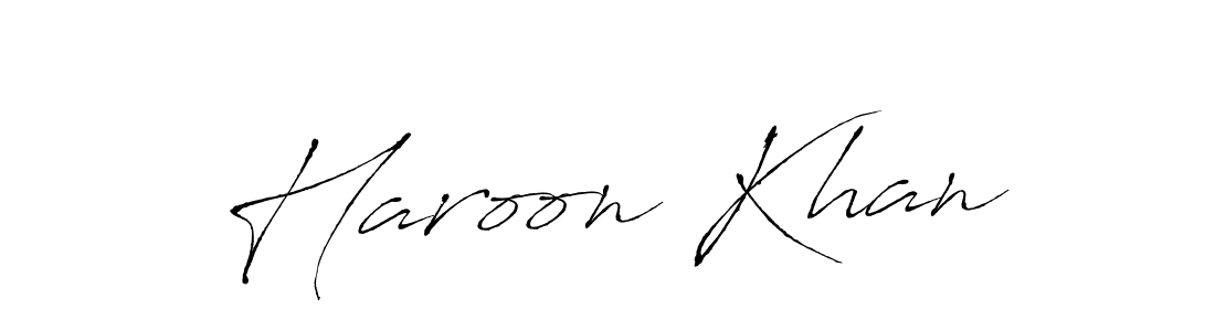 Make a beautiful signature design for name Haroon Khan. With this signature (Antro_Vectra) style, you can create a handwritten signature for free. Haroon Khan signature style 6 images and pictures png