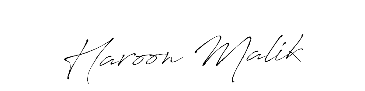 Design your own signature with our free online signature maker. With this signature software, you can create a handwritten (Antro_Vectra) signature for name Haroon Malik. Haroon Malik signature style 6 images and pictures png