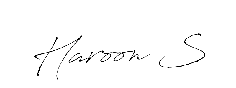 How to make Haroon S name signature. Use Antro_Vectra style for creating short signs online. This is the latest handwritten sign. Haroon S signature style 6 images and pictures png