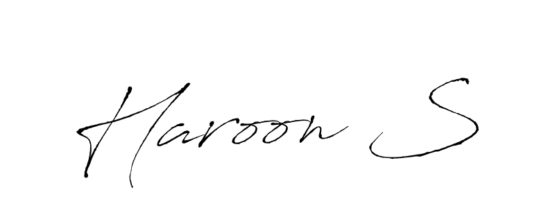 How to make Haroon S name signature. Use Antro_Vectra style for creating short signs online. This is the latest handwritten sign. Haroon S signature style 6 images and pictures png