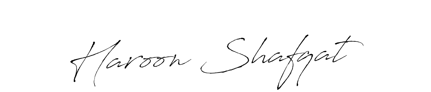 Design your own signature with our free online signature maker. With this signature software, you can create a handwritten (Antro_Vectra) signature for name Haroon Shafqat. Haroon Shafqat signature style 6 images and pictures png