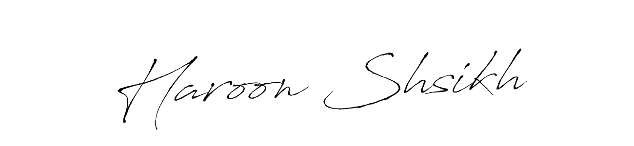 Design your own signature with our free online signature maker. With this signature software, you can create a handwritten (Antro_Vectra) signature for name Haroon Shsikh. Haroon Shsikh signature style 6 images and pictures png