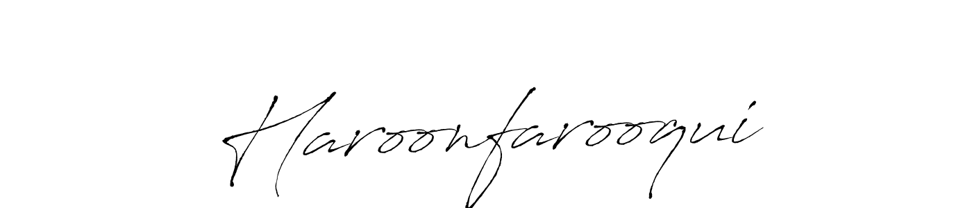 Make a beautiful signature design for name Haroonfarooqui. With this signature (Antro_Vectra) style, you can create a handwritten signature for free. Haroonfarooqui signature style 6 images and pictures png