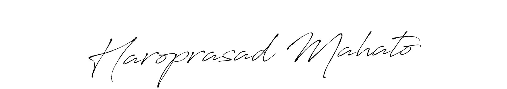 Make a beautiful signature design for name Haroprasad Mahato. With this signature (Antro_Vectra) style, you can create a handwritten signature for free. Haroprasad Mahato signature style 6 images and pictures png