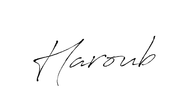 Haroub stylish signature style. Best Handwritten Sign (Antro_Vectra) for my name. Handwritten Signature Collection Ideas for my name Haroub. Haroub signature style 6 images and pictures png