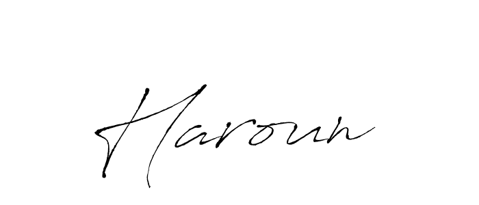 The best way (Antro_Vectra) to make a short signature is to pick only two or three words in your name. The name Haroun  include a total of six letters. For converting this name. Haroun  signature style 6 images and pictures png