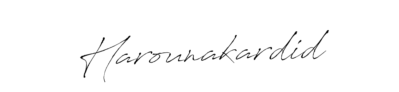 How to make Harounakardid signature? Antro_Vectra is a professional autograph style. Create handwritten signature for Harounakardid name. Harounakardid signature style 6 images and pictures png