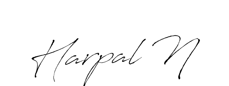 Harpal N stylish signature style. Best Handwritten Sign (Antro_Vectra) for my name. Handwritten Signature Collection Ideas for my name Harpal N. Harpal N signature style 6 images and pictures png