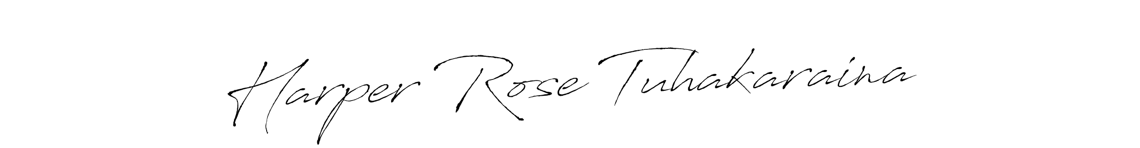 How to make Harper Rose Tuhakaraina name signature. Use Antro_Vectra style for creating short signs online. This is the latest handwritten sign. Harper Rose Tuhakaraina signature style 6 images and pictures png