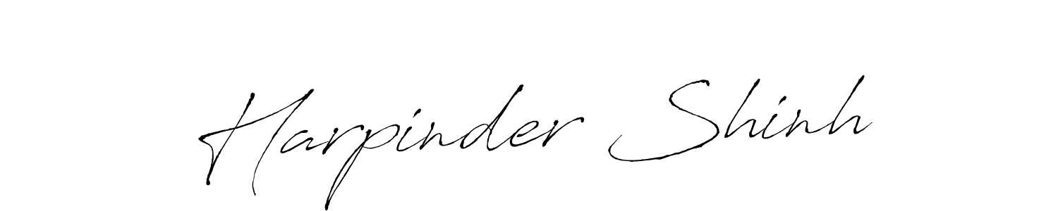 Create a beautiful signature design for name Harpinder Shinh. With this signature (Antro_Vectra) fonts, you can make a handwritten signature for free. Harpinder Shinh signature style 6 images and pictures png