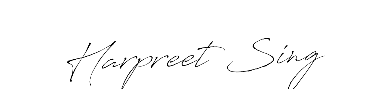 How to make Harpreet Sing name signature. Use Antro_Vectra style for creating short signs online. This is the latest handwritten sign. Harpreet Sing signature style 6 images and pictures png