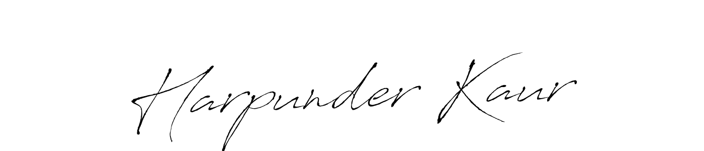 How to make Harpunder Kaur name signature. Use Antro_Vectra style for creating short signs online. This is the latest handwritten sign. Harpunder Kaur signature style 6 images and pictures png