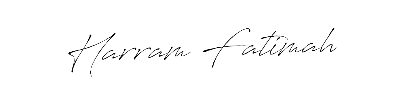 Use a signature maker to create a handwritten signature online. With this signature software, you can design (Antro_Vectra) your own signature for name Harram Fatimah. Harram Fatimah signature style 6 images and pictures png