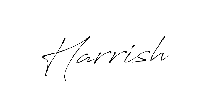 Make a beautiful signature design for name Harrish. With this signature (Antro_Vectra) style, you can create a handwritten signature for free. Harrish signature style 6 images and pictures png