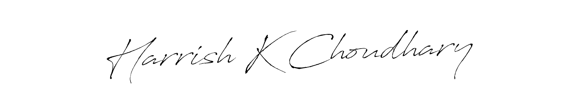 Harrish K Choudhary stylish signature style. Best Handwritten Sign (Antro_Vectra) for my name. Handwritten Signature Collection Ideas for my name Harrish K Choudhary. Harrish K Choudhary signature style 6 images and pictures png