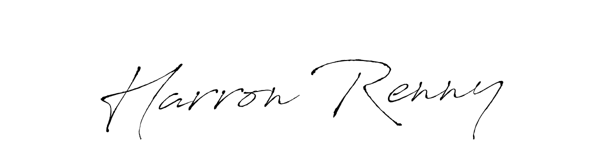 How to make Harron Renny name signature. Use Antro_Vectra style for creating short signs online. This is the latest handwritten sign. Harron Renny signature style 6 images and pictures png