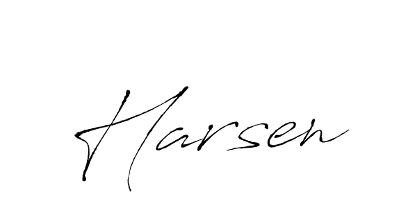 Make a beautiful signature design for name Harsen. With this signature (Antro_Vectra) style, you can create a handwritten signature for free. Harsen signature style 6 images and pictures png