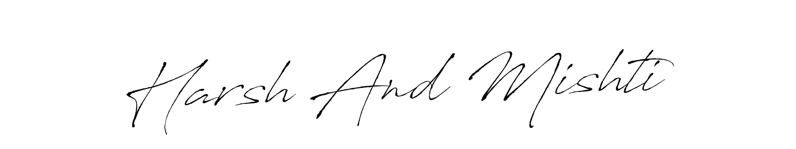 Make a beautiful signature design for name Harsh And Mishti. Use this online signature maker to create a handwritten signature for free. Harsh And Mishti signature style 6 images and pictures png