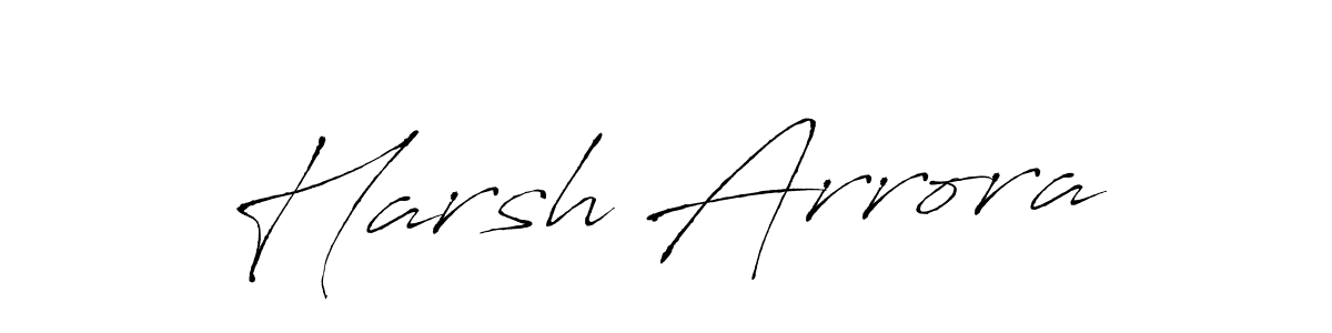 How to make Harsh Arrora name signature. Use Antro_Vectra style for creating short signs online. This is the latest handwritten sign. Harsh Arrora signature style 6 images and pictures png