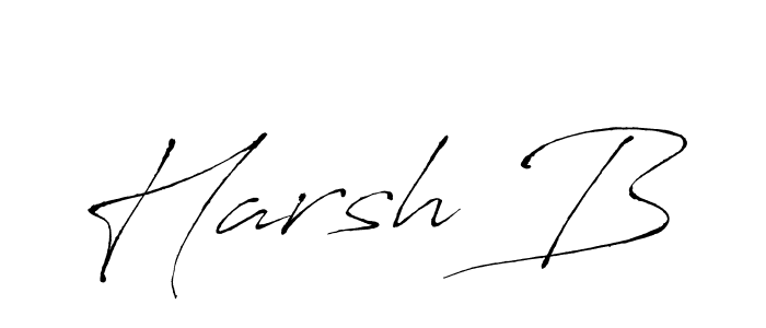 Harsh B stylish signature style. Best Handwritten Sign (Antro_Vectra) for my name. Handwritten Signature Collection Ideas for my name Harsh B. Harsh B signature style 6 images and pictures png